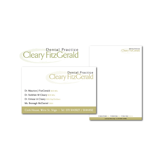 Cleary FitGerald Dental Practice | Logo | Business Card | Letterhead