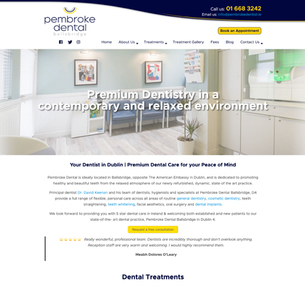 Pembroke Dental Ballsbridge - Website
