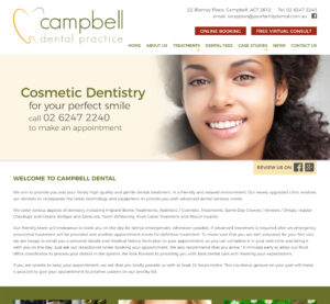 Campbell Dental, Australia - Website