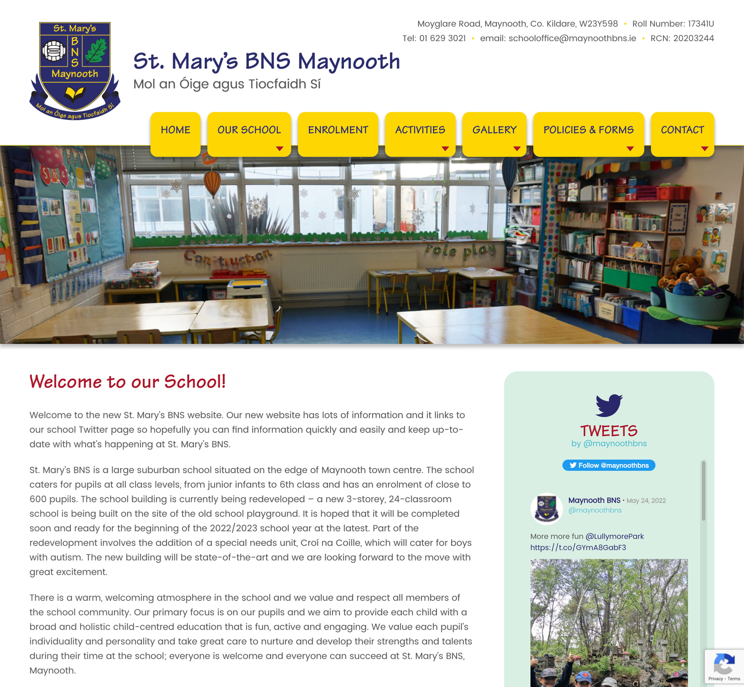 St. Mary's BNS Maynooth School Website