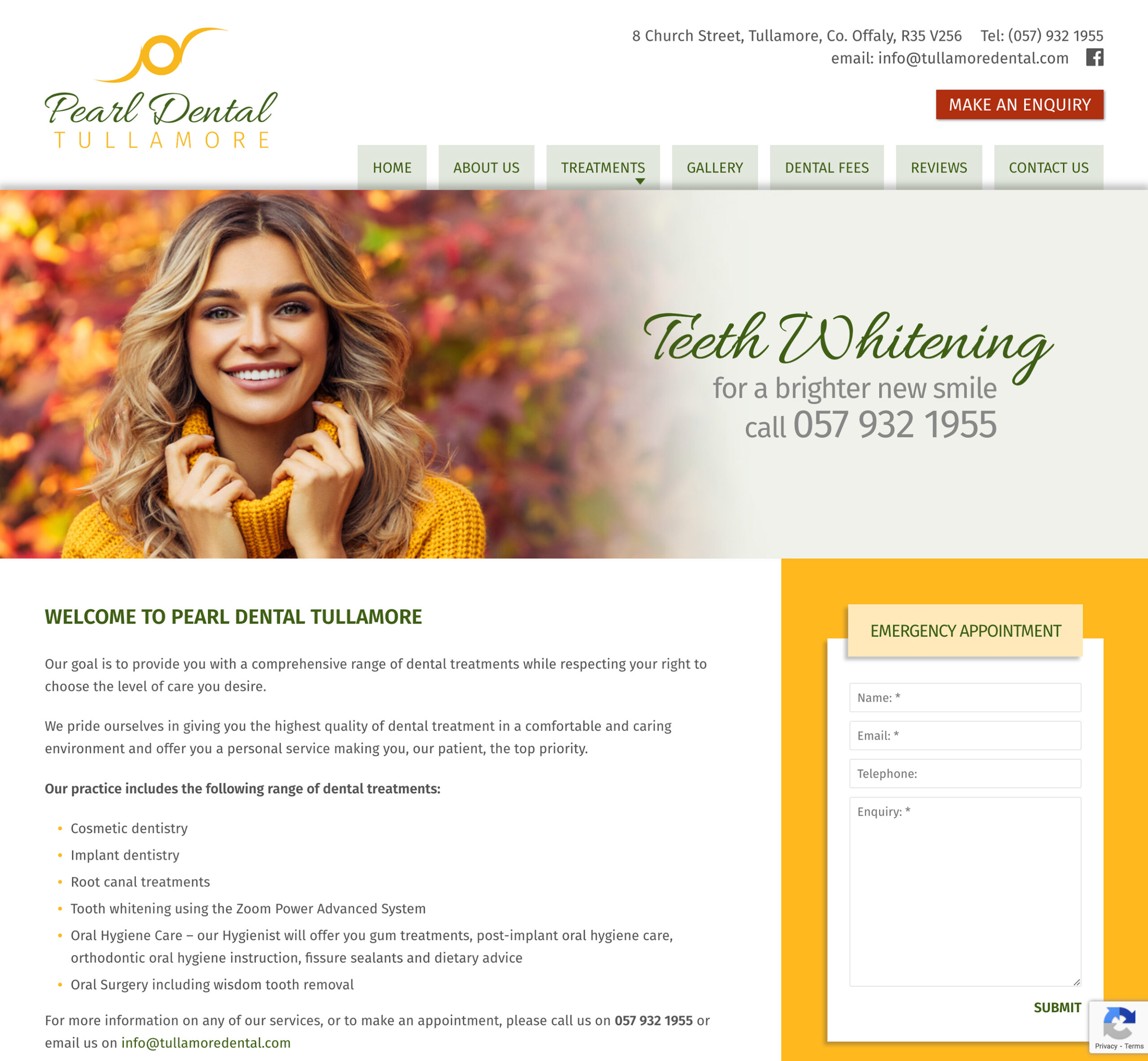 Pearl Dental Tullamore - Website