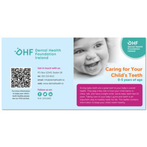 Dental Health Foundation | Caring for Children's Teeth 12-page Brochure Design Front Cover