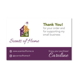 Scents of Home Thank You Card Design